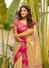 Madhavi By LT Weaving Satin Embroidery Sarees Exporters In India
